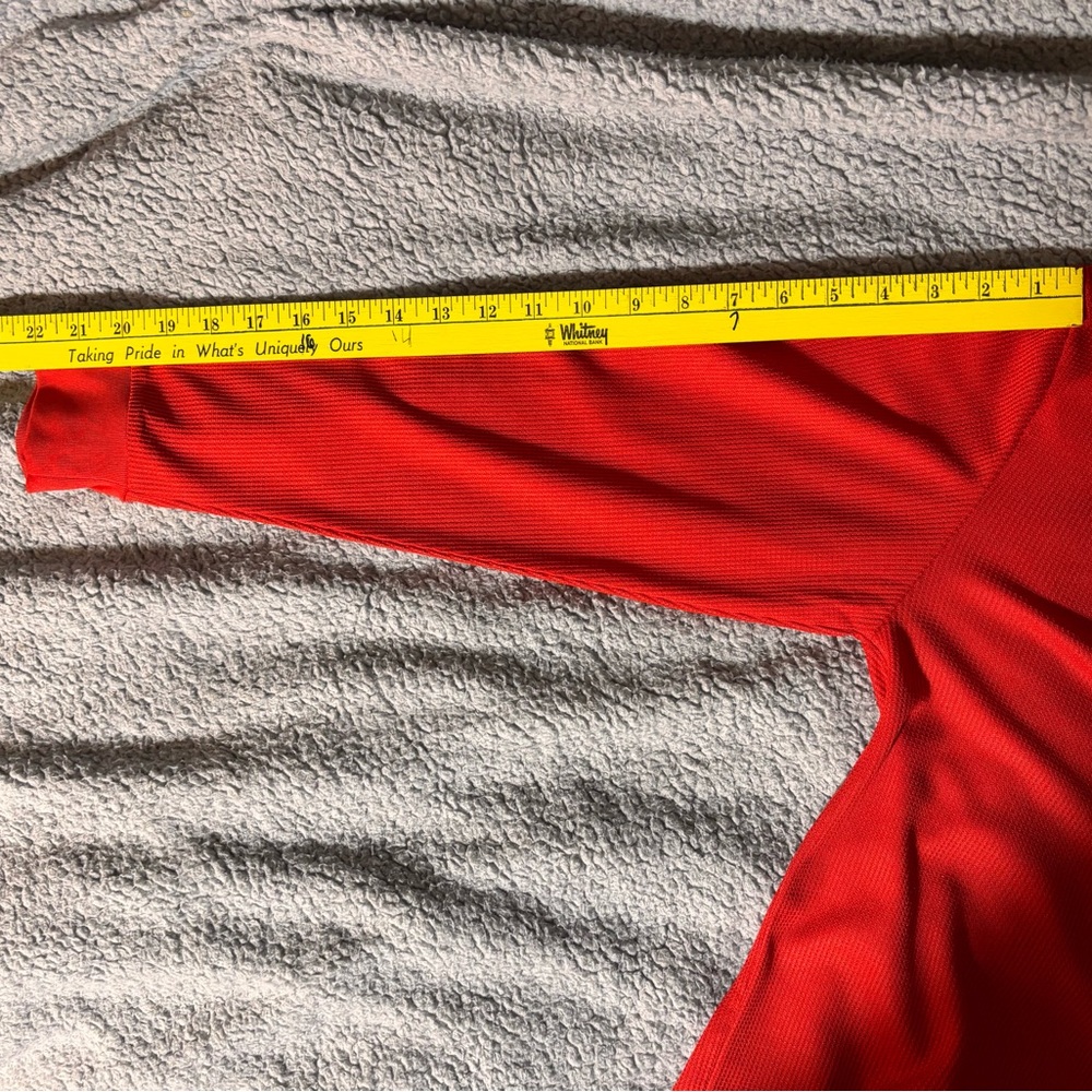 Beverly Hills Polo Club Red Long Sleeve Shirt Size Small Waffle Knit Loungewear - Picture 7 of 9
